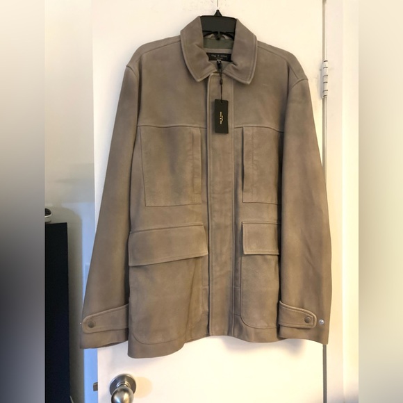 NWT Rag & Bone Pace Suede Chore Jacket Tan M relaxed fit